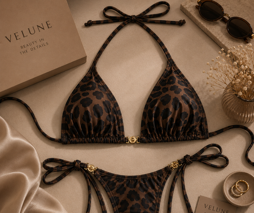 Brown Leopard Bikini